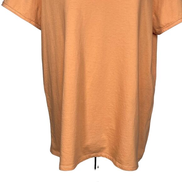 J. Jill Henley Summer's Edge Tee Shirt Women Size XL Orange Stretch Short Sleeve - Picture 4 of 13
